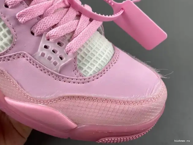 Cheap Kickmax X OFF-WHITE JORDAN PINK 4 0516